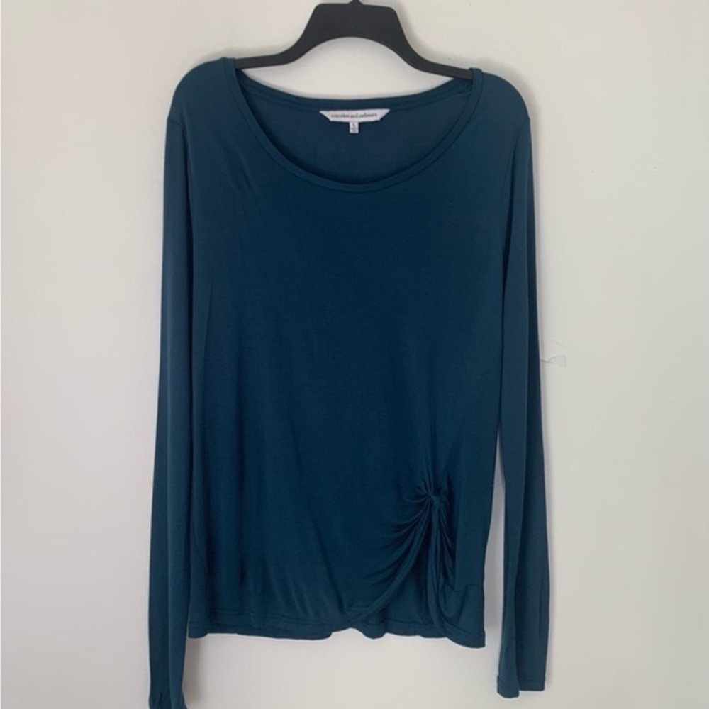 Cupcakes and Cashmere Long Sleeve Teal Top